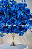 EG-FB-BL06 Boule de fleurs en soie bleu royal de haute qualité personnalisée pour les centres de table de mariage et les décorations d'événements