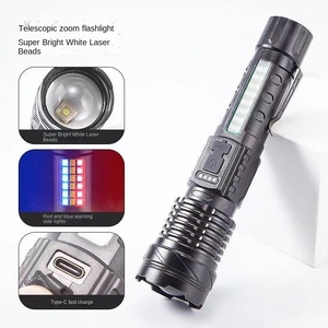 XH-P50 Led mạnh mẽ có thể sạc lại đèn pin gói 2 đa chức năng Ngoài Trời Màu Đỏ màu xanh bên Đèn Hợp kim nhôm USB Kính thiên văn zoom - Product Image 2