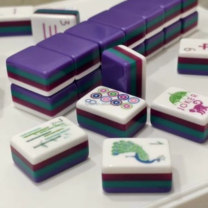Fichas de Mahjong Acrílicas Púrpuras de Lujo de 4 Capas - Portátiles, de Alta Calidad, TOGYE Unisex, Oh My Mahjong - Product Image 4