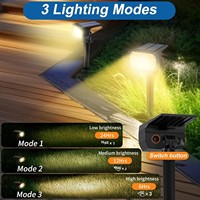 Projecteurs solaires modernes CXS pour extérieur, étanches, 3 modes, commande tactile, hauteur/angle réglables, intensité variable