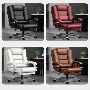 Chaise de bureau en cuir véritable, chaise ergonomique pour le travail, chaise de salon pour la maison, chaise d'étude pour ordinateur - Product Image 5