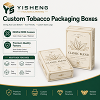 Boîte à cigares en papier avec couvercle rabattable, finition mate personnalisée, avec illustration personnalisée pour les cadeaux de cigares