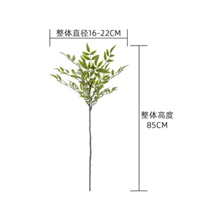 Plante artificielle Nandina Domestica verte, en PVC brillant, tissu vert, décoration intérieure, bouquet de mariage - Product Image 4
