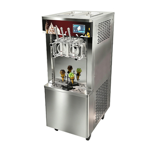 Machine à glace molle 3 saveurs 8 programmes, yaourt glacé continu, coupes d'açai, gelato, cocktails glacés, smoothies, 30l/h - Product Image 1