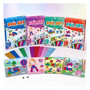 Kit de Manualidades con Láminas de Dinosaurios Personalizadas, Pegatinas Metálicas, Juego de Colorear Prehistórico, Regalo Educativo para Niños Escolares - Product Image 1
