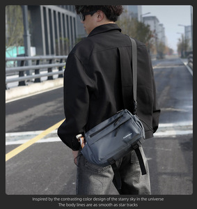 Nouveau Sac Messager Homme en Cuir PU de Haute Qualité, Imperméable, avec Fermeture Éclair, Sac à Bandoulière Extérieur pour Moto - Product Image 4
