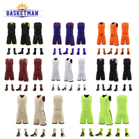 Tenues de basket-ball unisexes personnalisées, ensembles de maillots et shorts d'équipe, séchage rapide, pour jeunes et adultes, vente en gros