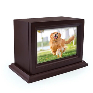 Wooden Pet Urn Rectangle Solid Wood Dog Ashes <b>Memorial</b> <b>Box</b> Photo Sticker Secure Storage For Pet <b>Memorials</b> - Product Image 4