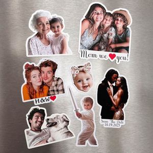 Aimants de réfrigérateur personnalisés avec photo, aimants commémoratifs avec image de famille, décoration personnalisée pour la maison, cadeaux promotionnels avec logo d'entreprise - Product Image 1