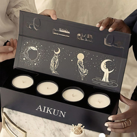 AIKUN-Velas perfumadas de cera de soja con plantas naturales, velas de regalo personalizadas con etiqueta privada para decoración navideña, juego de velas de regalo para yoga y vigilia