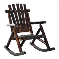 Fauteuil À Bascule en bois Traditionnels Lattes Meubles Pour Patio Porche Salon Intérieur Extérieur Patio Jardin Chaises À Bascule
