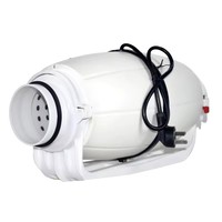 Ventilateur d'extraction industriel silencieux en ligne AC 220V 150mm pour conduits de ventilation de bâtiment, ventilateur de conduit en ligne en plastique OEM