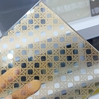 Panneaux de verre trempé teinté à motifs en céramique
