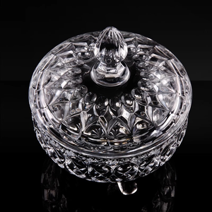 Hot Bán Kích Thước Lớn Sang Trọng Thủy Tinh Kẹo <span class=keywords><strong>Cookie</strong></span> Nồi Thiết Kế Cổ Điển Chì Miễn Phí Rõ Ràng Tinh Thể Thủy Tinh Kẹo <span class=keywords><strong>Jar</strong></span> Với Glass Nắp - Product Image 2