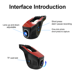 Grabadora de Video para Auto HD con Conexión WiFi para Teléfono Móvil, Lente Única, Gran Angular, Cámara Frontal con Sensor G y Grabación en Bucle - Product Image 4