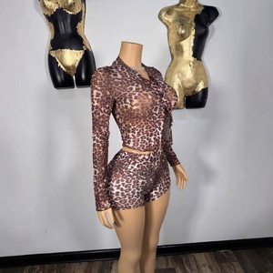 Nuovo 2026 autunno europeo e americano abbigliamento donna moda Sexy Street Shooting autunno stretta manica lunga stampa leopardo <span class=keywords><strong>due</strong></span> - Product Image 3