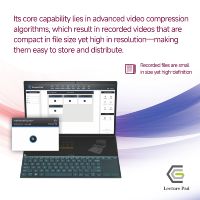 Tablette d'écriture magnétique USB-C 15 pouces pour enregistrement vidéo HD, capture synchronisée sans latence, écriture/audio/vidéo pour une qualité optimisée