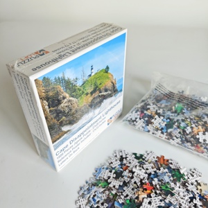 Rompecabezas para adultos de pizarra blanca de papel a todo Color personalizado de gran oferta, rompecabezas de 1000 piezas Cape Decappointment Lighthouse-27*20 pulgadas - Product Image 3