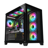 AntarcChill Computer Accessories Dual Tempered Glasses Best Gaming PC Case ATX MATX ITX O11 Dynamic Cube PC Cabinet