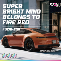 PVC Berkualitas Tinggi Mudah Dilepas Tanpa Sisa Perekat Tahan Lama Bebas Gelembung Udara PET-Super Bright Mind Belongs ToFire Red