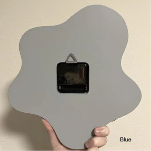 Modern Amoeba <strong>Funky</strong> Quartz Wooden Rustic <strong>Wall</strong> <strong>Clocks</strong> for Living Room - Product Image 4