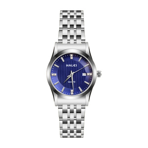 Reloj de Cuarzo de Acero Inoxidable para Mujer HALEI con Visualización de Fecha, Esfera Analógica, Caja Redonda de 30 mm, Elegante Reloj de Pulsera de Moda - Product Image 3