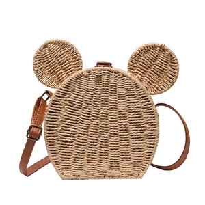 Fsp209 2024 Mới Thời Trang Dễ Thương Rơm Dệt Tay Túi Dệt Ví Wicker Bãi Biển Túi Vai Túi Messenger Túi - Product Image 5