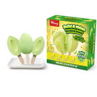 Nouvelle Arrivée Hicey : Crème Glacée en Gros Saveur Melon Honeydew, Crème Glacée 3D en Forme de Fruit Melon Hami et de Noix de Coco