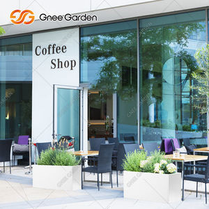 Maceta de flores de diseño cuadrado tradicional ligera personalizable, acero galvanizado duradero para uso en el suelo del jardín, granja - Product Image 5