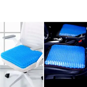 Cojín de enfriamiento de Gel de nido de abeja, alfombrilla para sentarse de Tpe, colchón impermeable transpirable para coche, silla de oficina, sofá para el hogar, cojín de ventilación