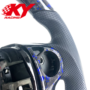 Volant sport en fibre de carbone forgée bleue avec LED et indicateur de régime, personnalisé pour Honda Accord 7ème et 8ème génération, Odyssey RC1 RC2 RC4 RCL2 - Product Image 2