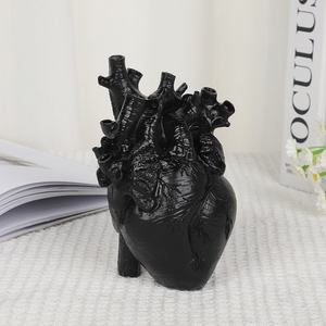 <span class=keywords><strong>Vase</strong></span> à fleurs en résine moderne en forme de cœur <span class=keywords><strong>humain</strong></span>, décoration d'Halloween effrayante, pot à fleurs pour bureau à domicile, artisanat décoratif - Product Image 3