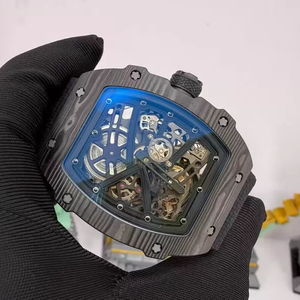 2026 New Color Edition RM67-02 Style Ultra-Thin 7.8mm <b>Skeleton</b> Carbon Fiber <b>Automatic</b> Winding <b>Watch</b> Nylon strap - Product Image 5