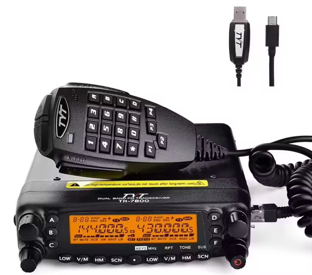Band Repeater Mobile Radio TYT TH-7800 Dual Band 136-174_400-480MHz 50W High Power VHF UHF Auto Two Way Radio with Cross