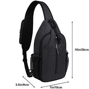 Chất Lượng Cao Giản Dị Crossbody <span class=keywords><strong>Sling</strong></span> Ba Lô <span class=keywords><strong>Sling</strong></span> Túi Du Lịch Đi Bộ Đường Dài Ngực Túi Daypack - Product Image 2