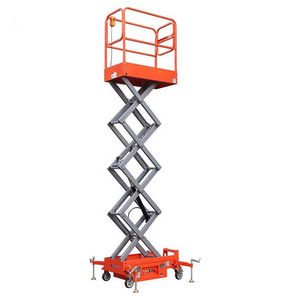 New Design Four-wheel Mobile Scissor Table <b>Lifter</b> 6-18m 200Kg-2T Capacity Scissor Table <b>Lifter</b> for Hotels - Product Image 5