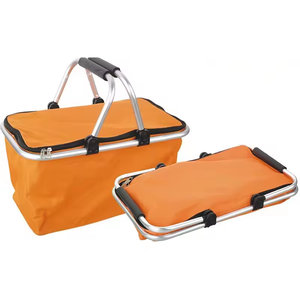 Marco de aluminio personalizado 600D aislado <span class=keywords><strong>picnic</strong></span> cesta de la compra plegable bolsa de refrigeración - Product Image 1