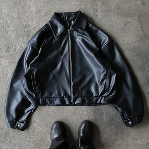Chaqueta de cuero con cremallera personalizada para hombre, chaqueta de cuero original, fabricantes - Product Image 1