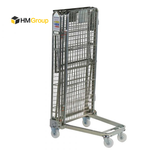 Tùy biến dễ dàng di chuyển dây di động lưới Hàn mạ kẽm lưu trữ đầy đủ an ninh nestable CuộN Pallet - Product Image 6