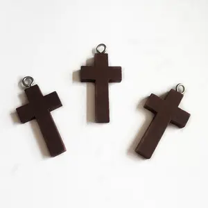 Commercio all'ingrosso del pendente di legno del rosario del mestiere croce, crocifisso di legno religioso