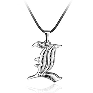 Mode Death Note <span class=keywords><strong>Pendentif</strong></span> <span class=keywords><strong>L</strong></span> Forme Collier Bijoux - Product Image 4