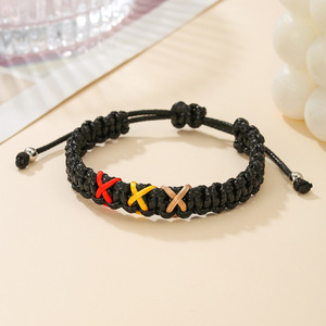 Braided <b>Rope</b> <b>Bracelet</b> Handmade Waxed Thread Adjustable For Men And Women Gift Summer 2025 - Product Image 2