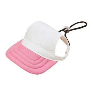 Casquette de baseball en toile pour animaux de compagnie avec trous pour les oreilles, visière réglable, respirante, pour chiens et chats, accessoire d'été extérieur, plusieurs coloris - Product Image 3