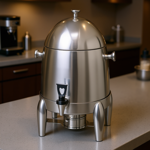 Distributeur de boissons écologique en PC, 2,7 gallons, finition métal poli, pour comptoir, thé chaud, boissons froides, qualité commerciale - Product Image 2