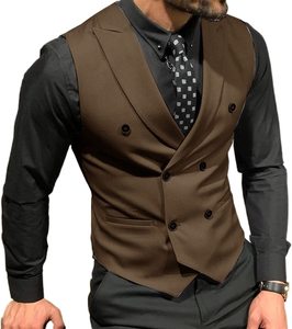Royal Blue White Double Breasted <strong>Vest</strong> <strong>Men</strong> Business Costume Homme Slim Fit Wedding <strong>Vests</strong> <strong>Men's</strong> Waistcoat Groom Suits <strong>Mens</strong> <strong>Vest</strong> - Product Image 3