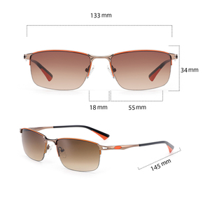 Occhiali da <span class=keywords><strong>sole</strong></span> polarizzati sportivi di alta qualità UV400 blu mezza struttura in metallo occhiali di design per la pesca <span class=keywords><strong>sole</strong></span> esterno tonalità di guida - Product Image 2