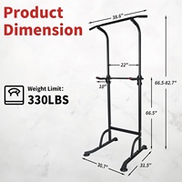 Système de musculation à domicile, tour de musculation, station de dips, barre de traction, hauteur réglable, équipement de fitness multifonctionnel pour