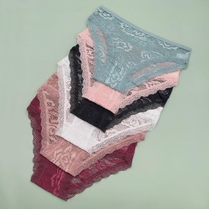 Meilleures ventes de culottes <span class=keywords><strong>en</strong></span> dentelle pour femmes 12 pièces/douzaine de sous-vêtements de bonne qualité <span class=keywords><strong>en</strong></span> gros, 6 couleurs sur une douzaine - Product Image 1