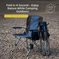 Chaise de camping pliable moderne, légère, durable et portable avec appui-tête et porte-gobelet pour la randonnée et la pêche