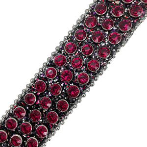 Cinturón Bb Simonaw <span class=keywords><strong>B</strong></span> <span class=keywords><strong>Simon</strong></span> Negro Brillante con Pedrería Morada, Color Personalizado Disponible - Product Image 5